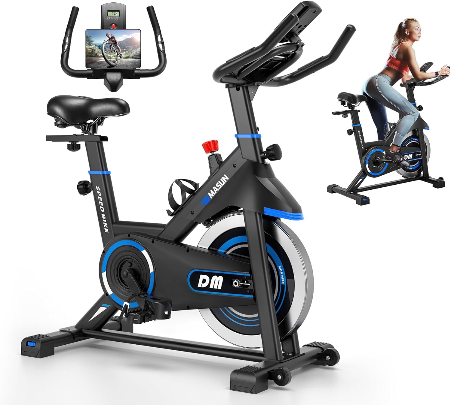 Exercise Bike, DMASUN Classic Brake Pad Stationary Bike for Home with 300 LBS Ca...