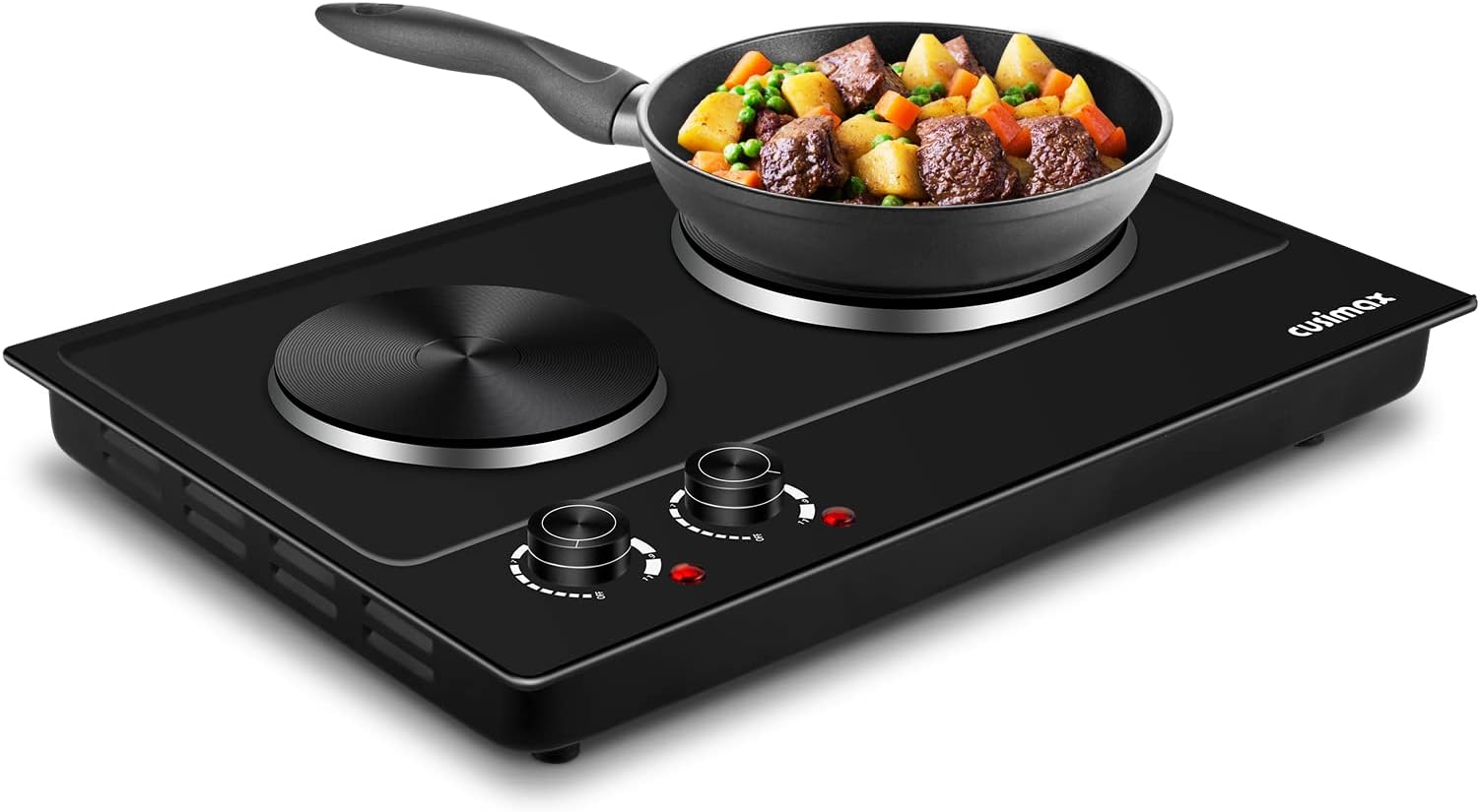 CUSIMAX Hot Plate, Special Electric Burner for Cooking, Innovative Double Hot Pl...