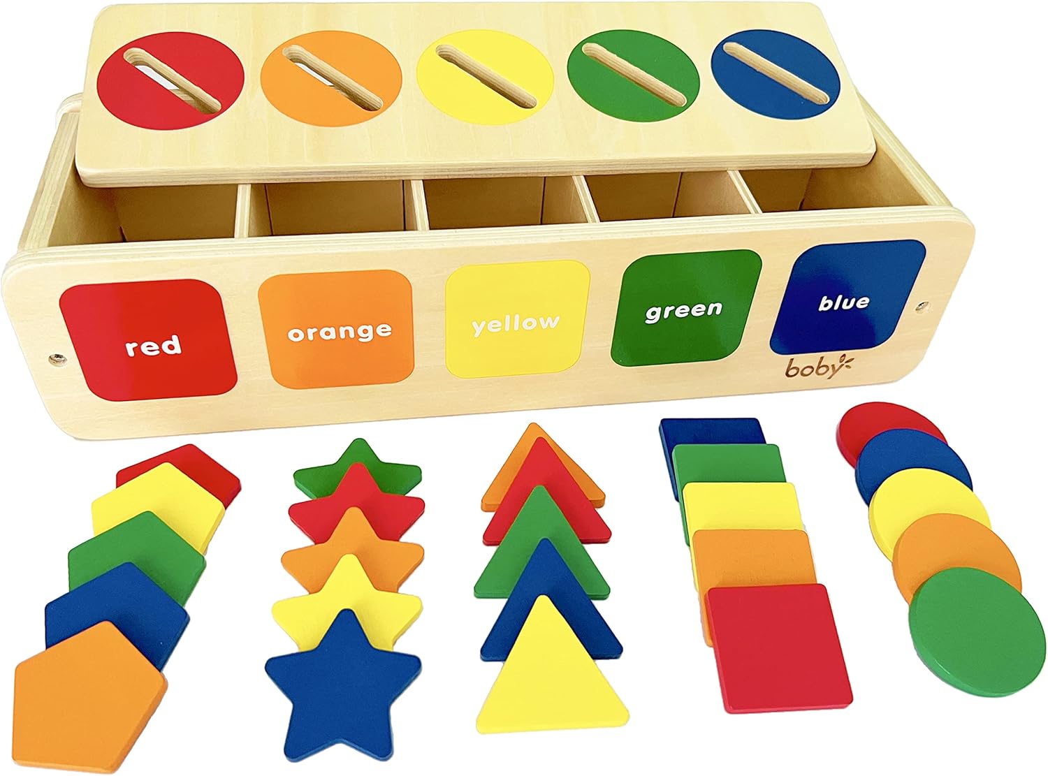 Dailyfunn Montessori Toys Color&Shape Sorting Lear...