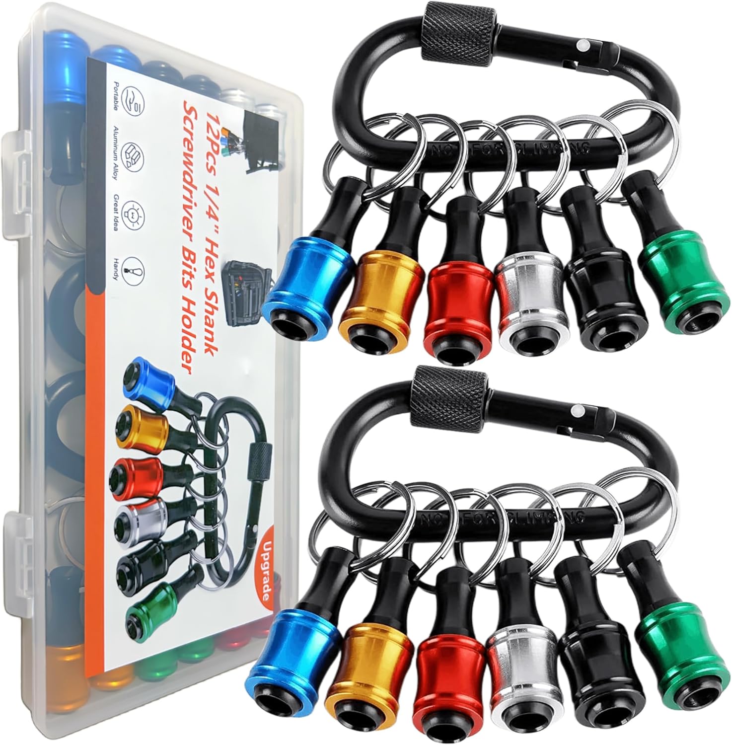 12PCS Bit Holders 1/4 Socket, Hex Shank Screwdriver Bit Holder for Impact Driver...