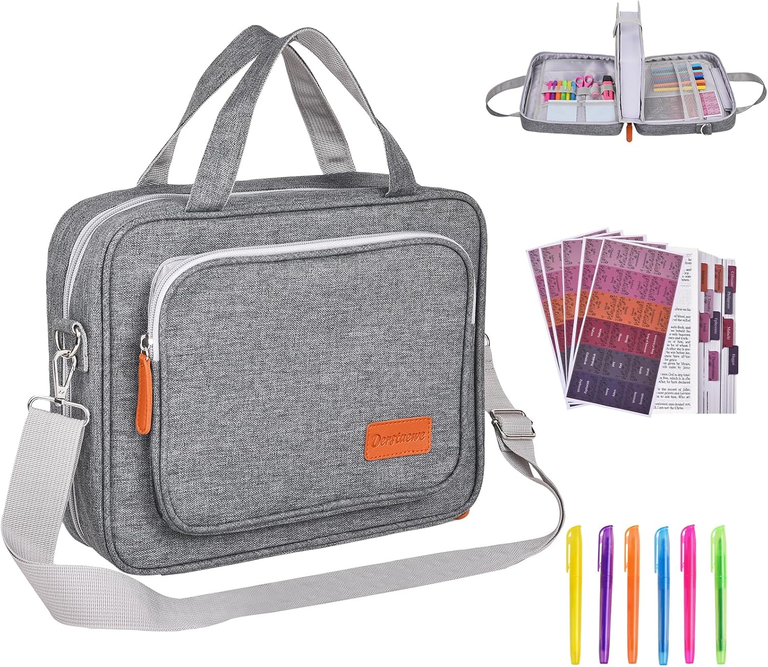 DERSTUEWE Bible Case, Bible Cover Case for Women – Stylish & Durable Zippered Bi...