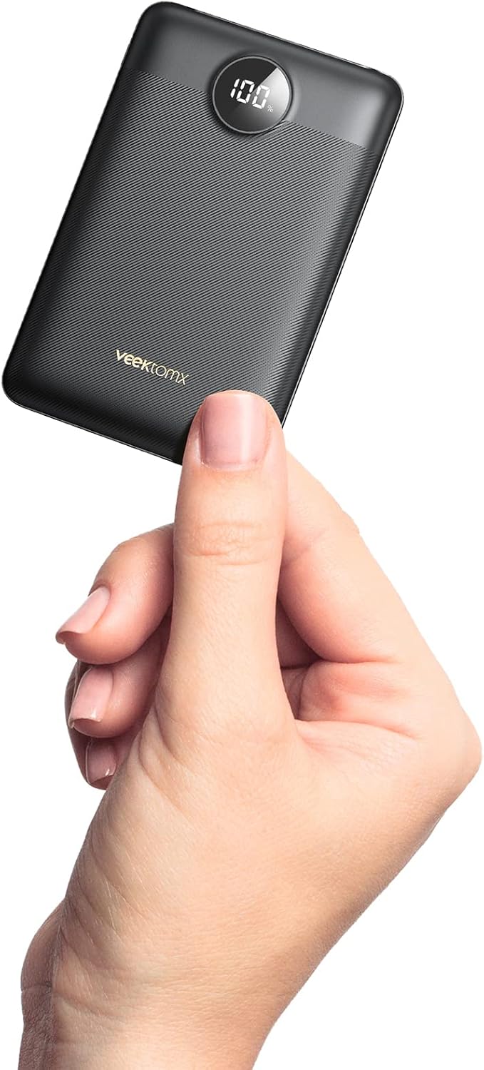 VEEKTOMX Mini Power Bank 10000mAh, 22.5W Fast Charging Small Portable Charger wi...