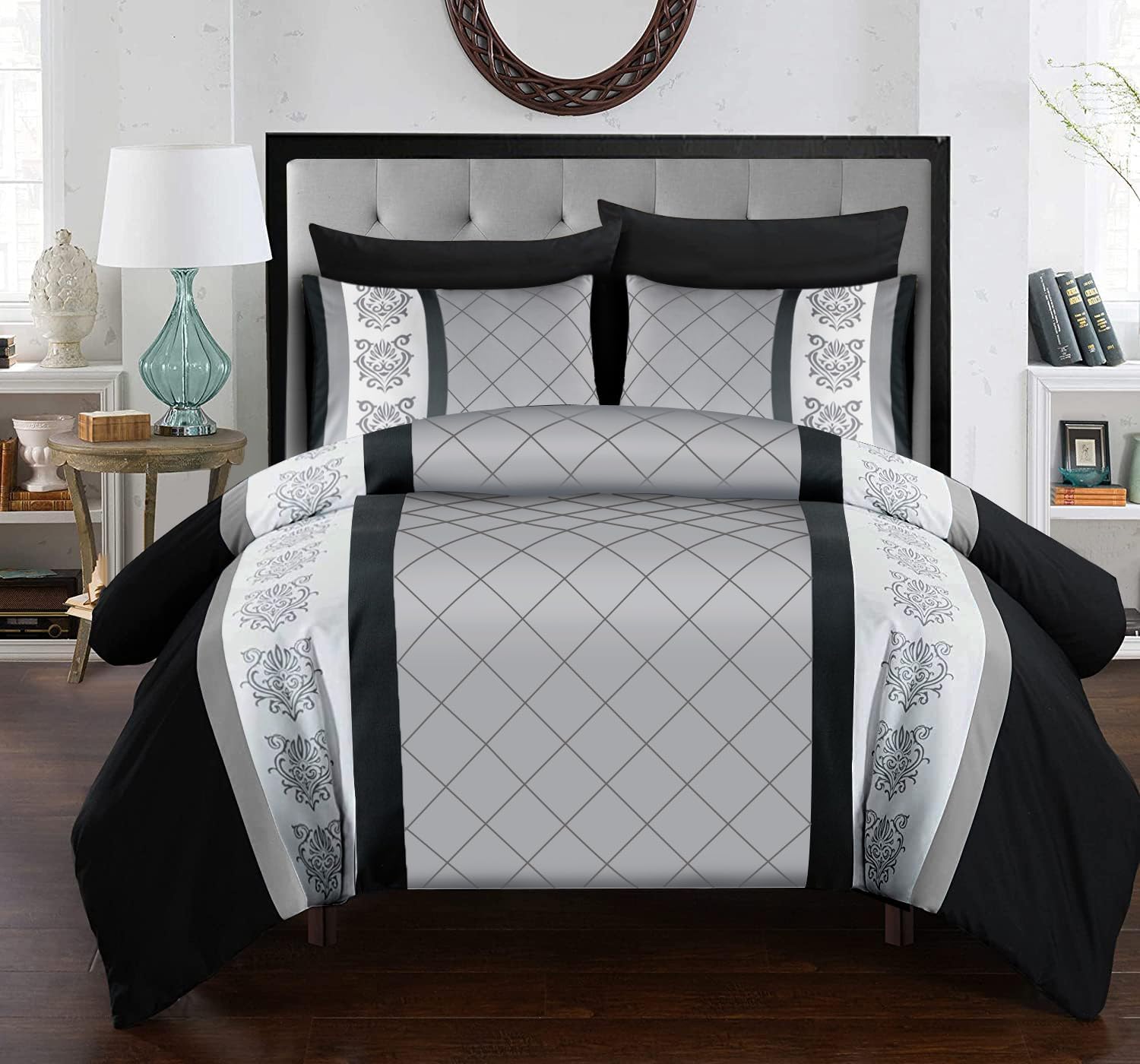 Lazzaro Double Duvet Set - Premium Microfiber Double Duvet Cover (200 x 200 cm)...