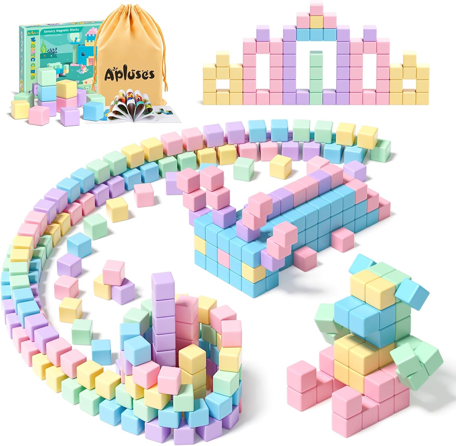 45PCS Magnetic Blocks - Toddler Girl Toys, Magnet Building Blocks, STEM Sensory...