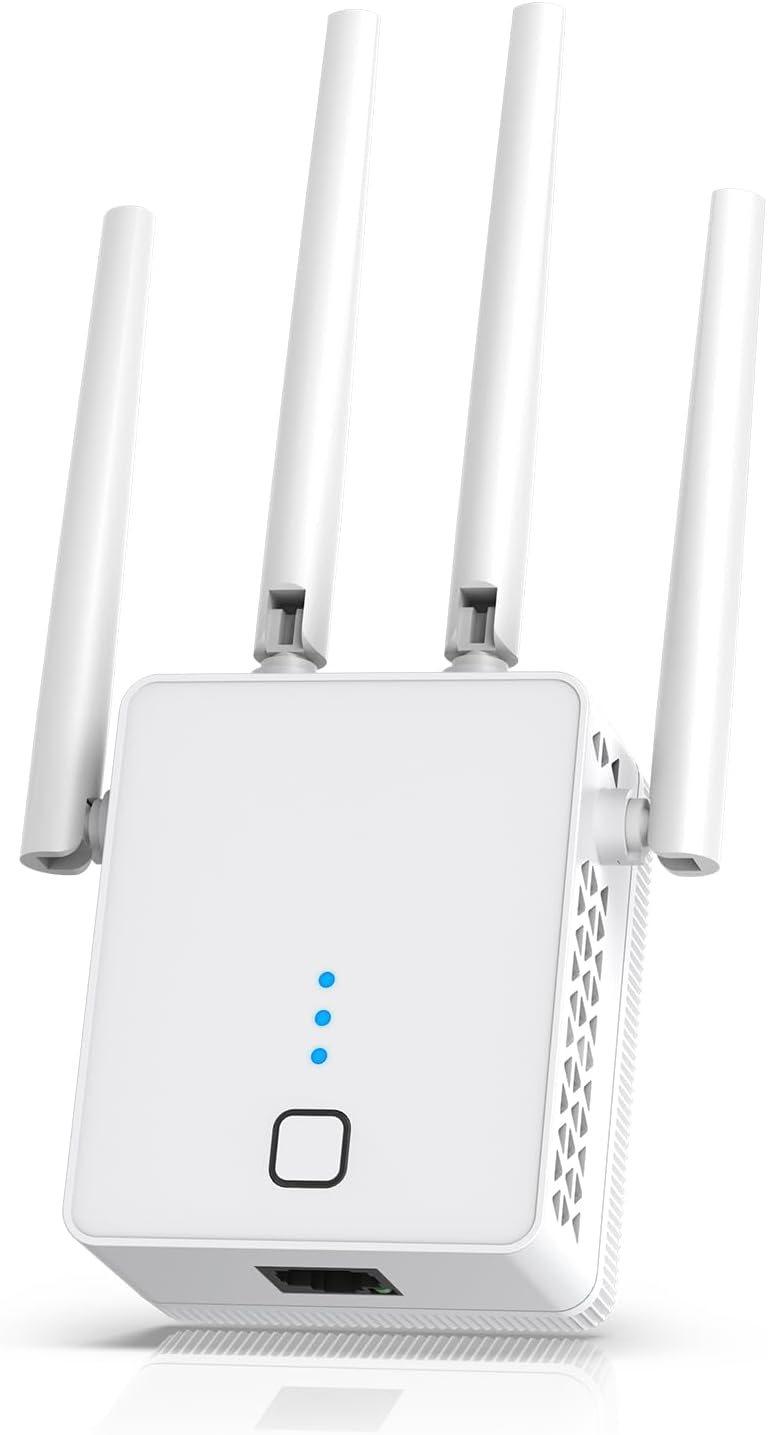 WiFi Extender, 2024 Fastest WiFi Booster 1200Mbps Dual Band (5GHz/2.4GHz) WiFi E...