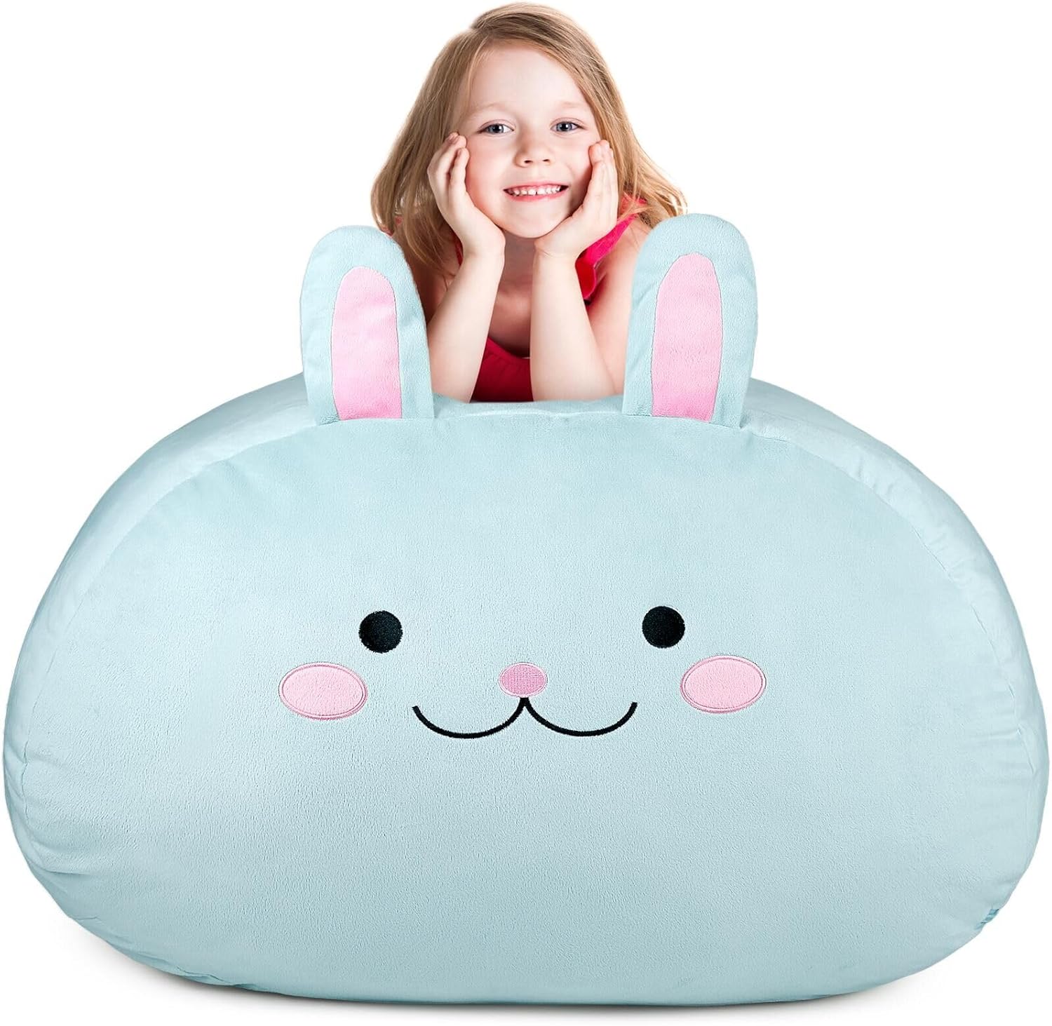 GAGAKU Stuffed Animal Bean Bag Cover Toy Storage, 24 Inches Kids Bean Bag Chair...