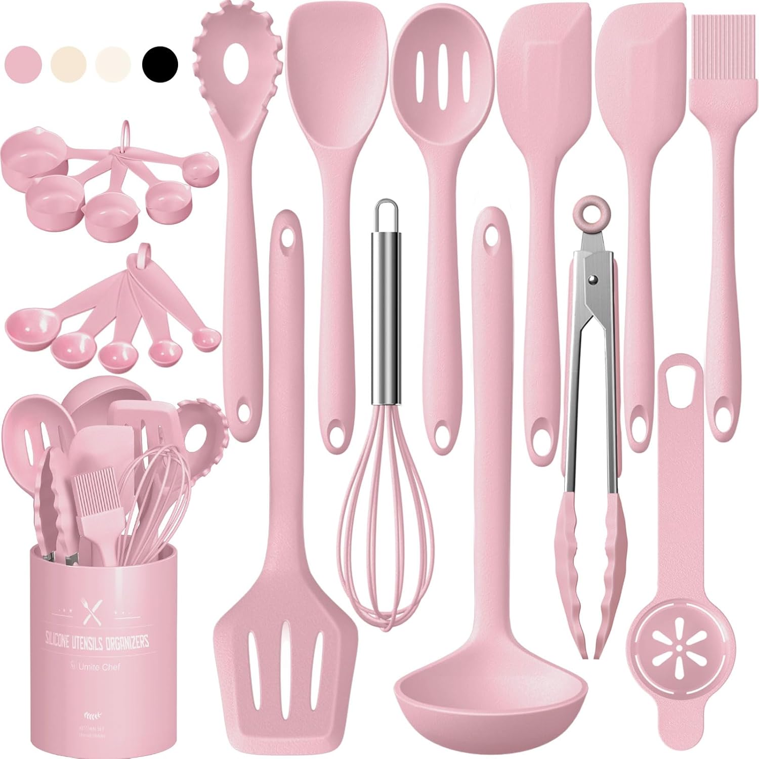 Umite Chef 22Pcs Silicone Cooking Utensils Set, Heat Resistant Silicone Kitchen...