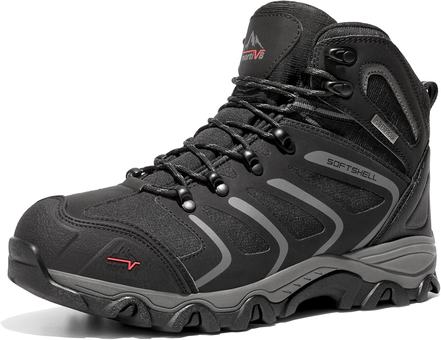 NORTIV 8 Men's Ankle High Waterproof Hiking Boots Backpacking Trekking Trails Sh...