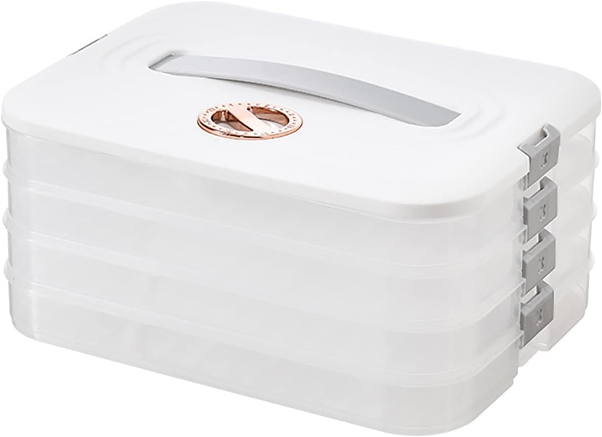 Special 4-Layer Food Storage Containers, Unique Dumpling Storage Box With Lids,...