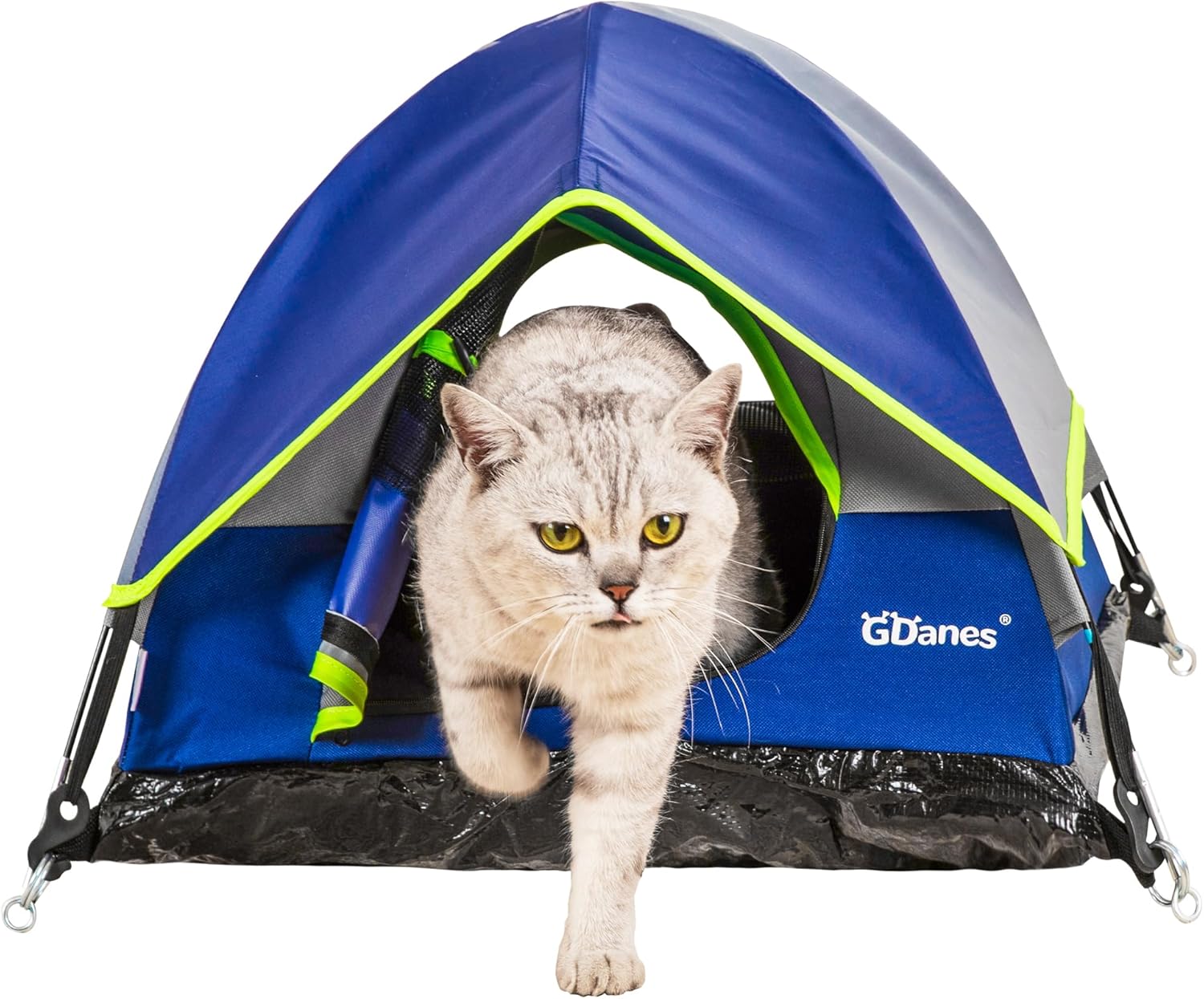 Blue Cat Tent, Large Cave Bed for Indoor Cats and Small Dogs with Soft Pad - 22"...