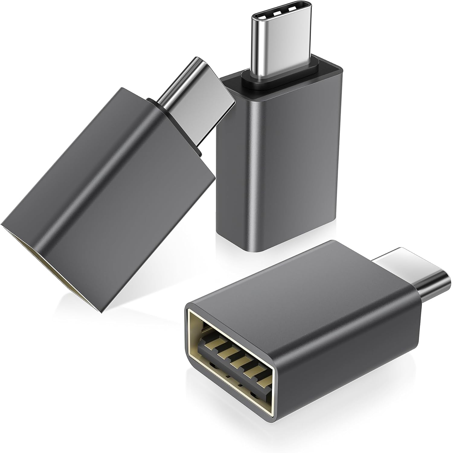 BASESAILOR USB C to USB Adapter 3 Pack,USBC Male to USB A Female 3.0 OTG Adapter...