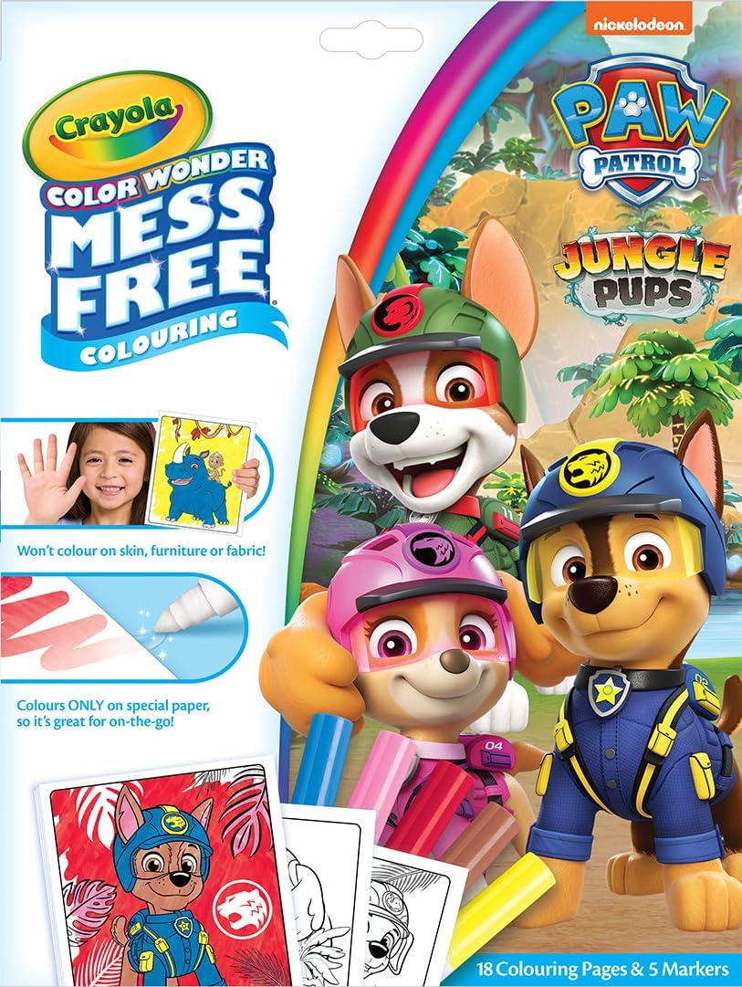 CRAYOLA Color Wonder - Paw Patrol Mess-Free Colouring Book (Includes 18 Colourin...