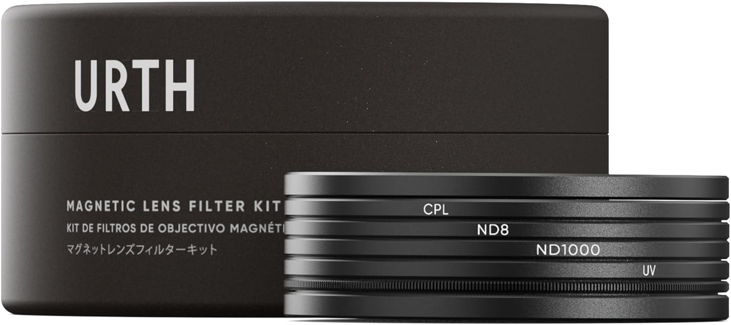 Urth 72mm 4-in-1 Magnetic Lens Filter Kit (Plus+) — UV, CPL, Neutral Density ND8...