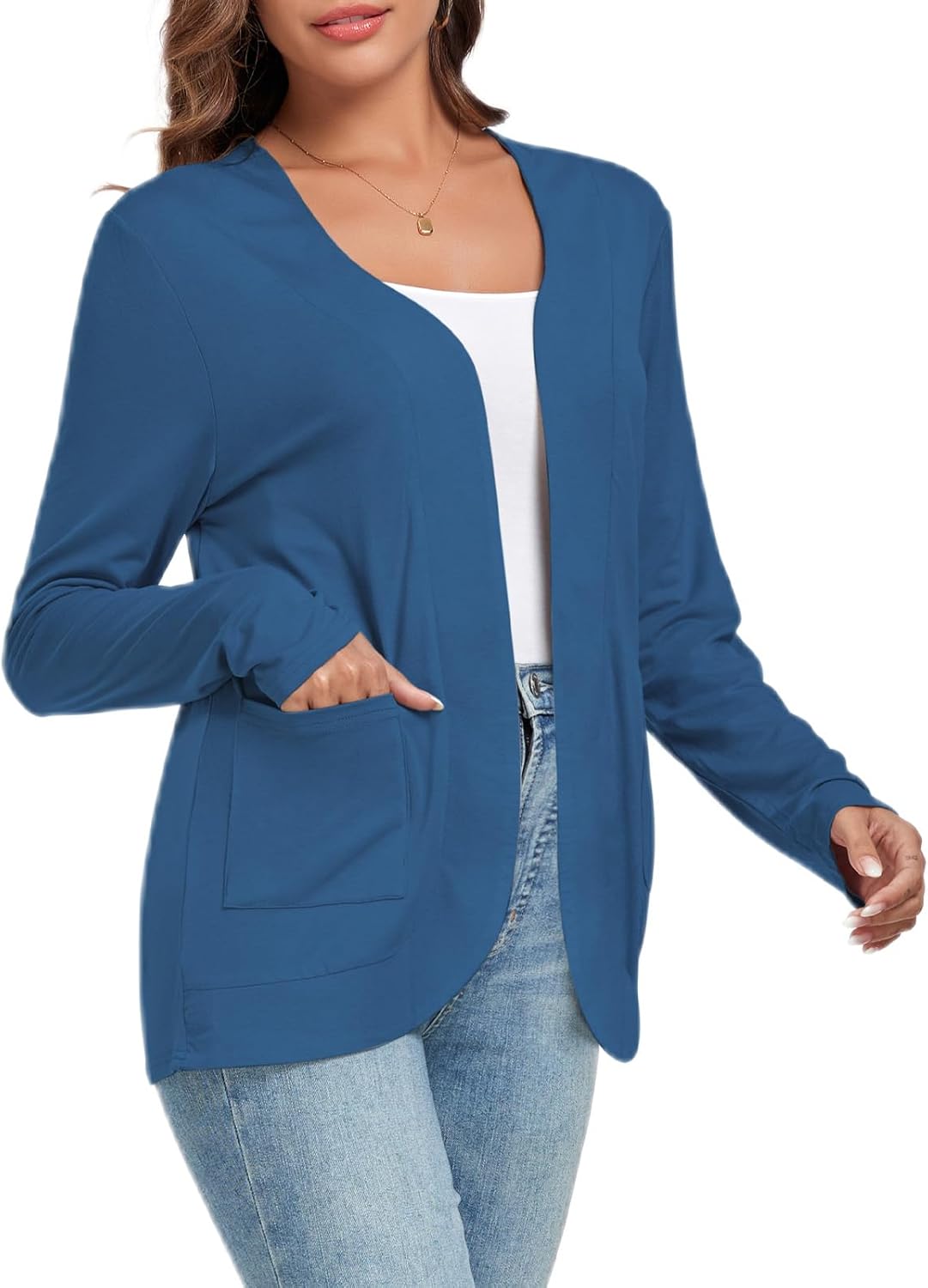TownCat Women's Cardigan, Special Lightweight Women’s Cardigan with Pockets, Sty...