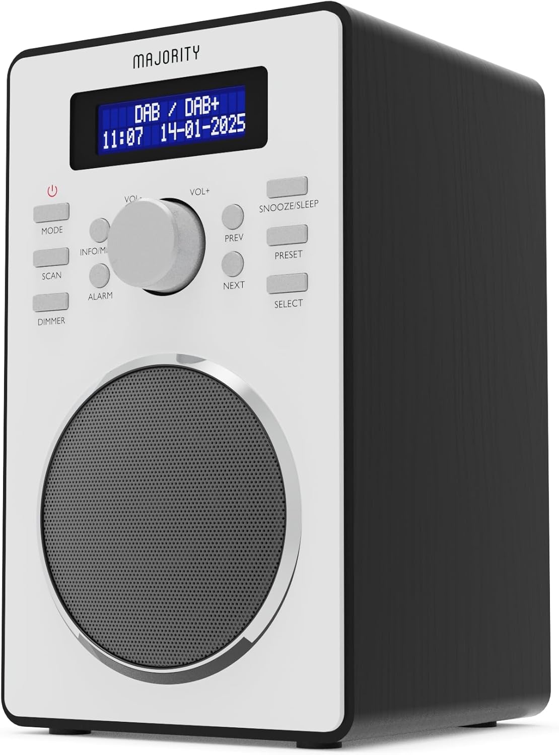 DAB/DAB+ Digital Radio | Solid Wood Cabinet | Kitchen & Bedside FM Radio with 20...