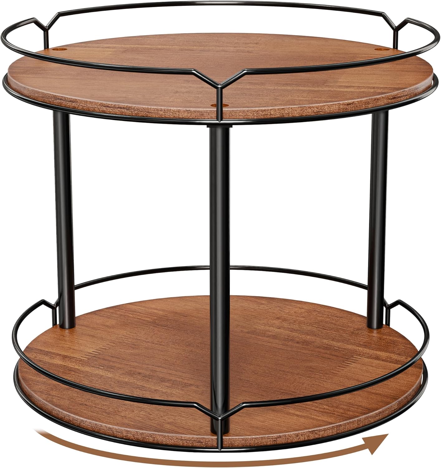 Innovative 12.4'' Lazy Susan Organizer 2 Tier, High-Quality Rotating Spice Rack,...