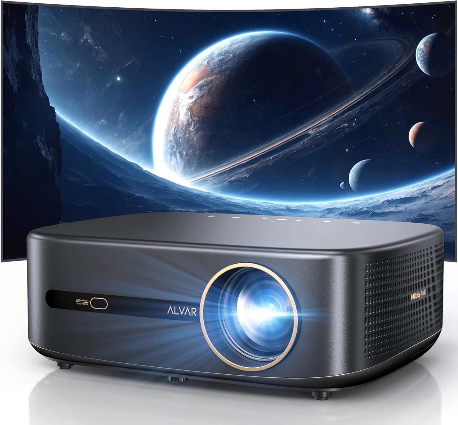 [1200 ANSI & Audio by DBX-TV] Alvar 4K Projector with WiFi 6 and Bluetooth, 30W...