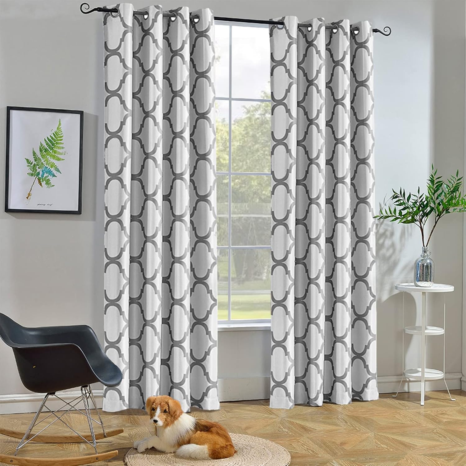 Melodieux Moroccan Fashion Thermal Insulated Grommet Room Darkening Curtains for...