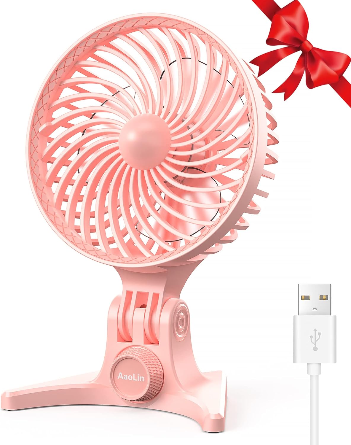USB Desk Fan, Small Fans with CVT Variable Speeds, Strong Cooling Airflow, Quiet...