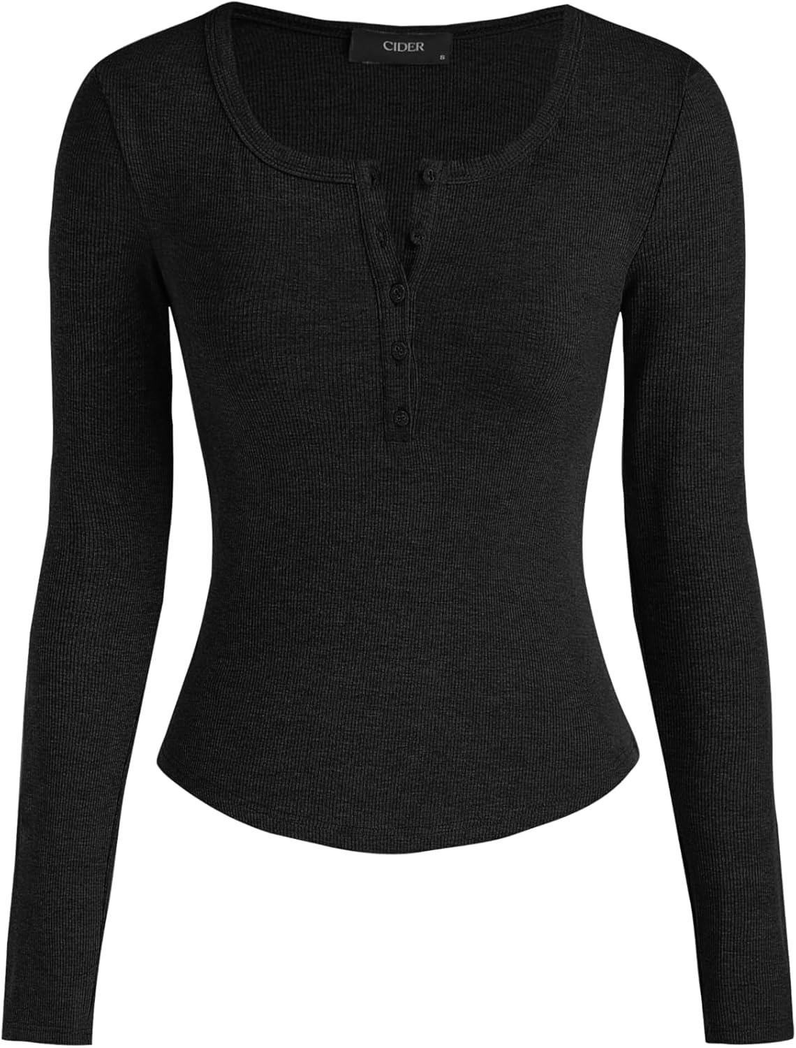CIDER Henley Shirts for Women Long Sleeve Slim Fitted Basic Business Casual Tops...