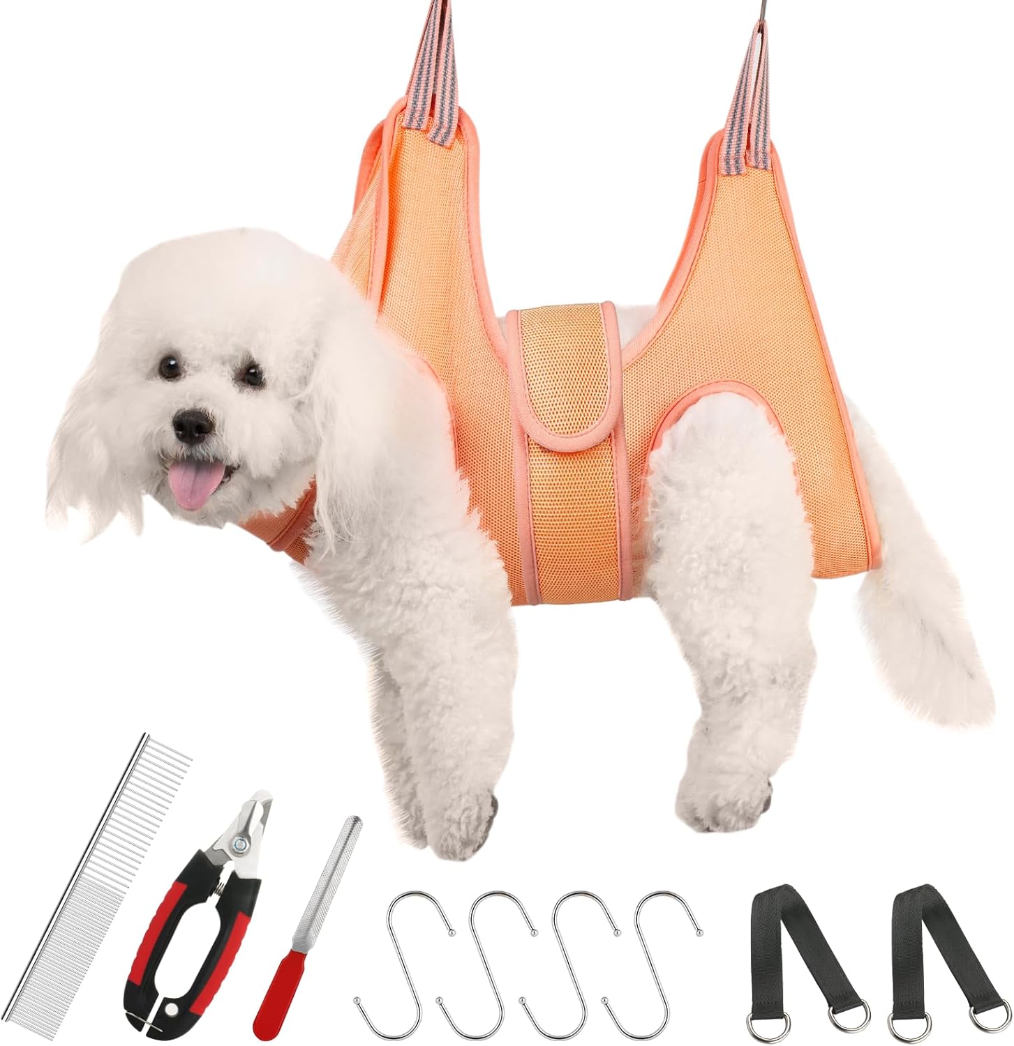 Guzekier Pet Dog Grooming Hammock Harness for Cats & Dogs, Dog Sling for Groomin...