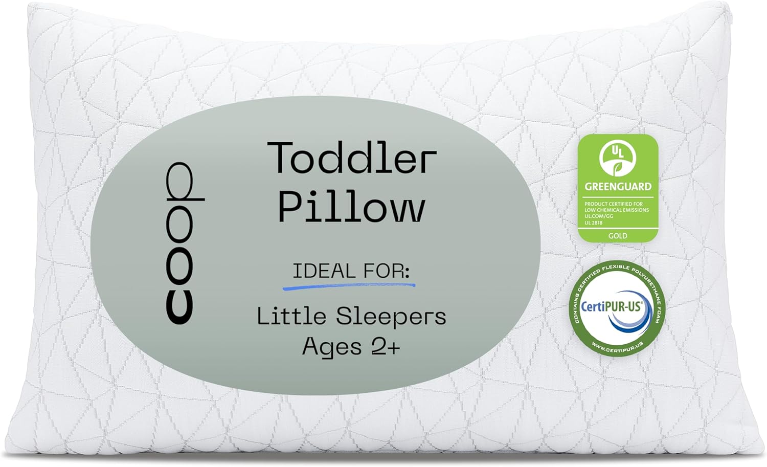 Coop Home Goods Original Toddler Adjustable Pillow, Soft, Breathable, Washable M...