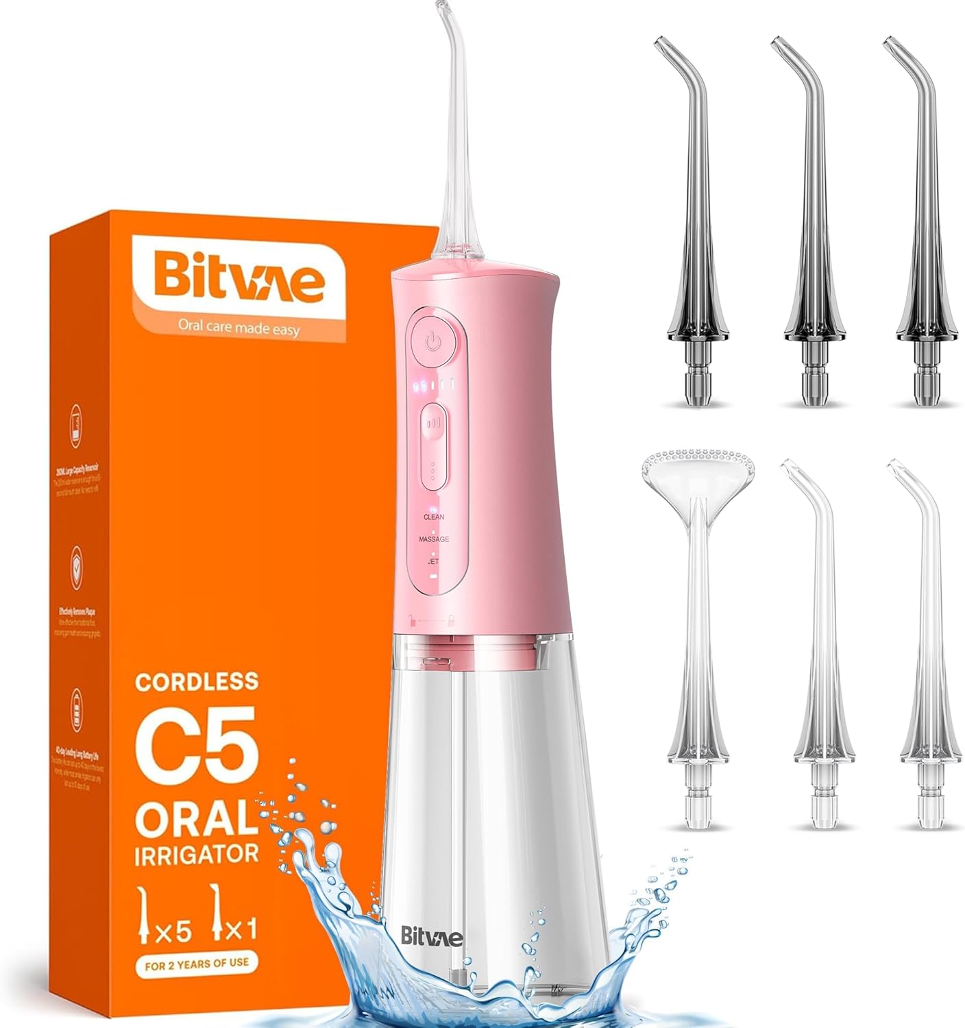 Bitvae Water Dental Flosser for Teeth Cordless, Water Teeth Cleaner Picks for Cl...