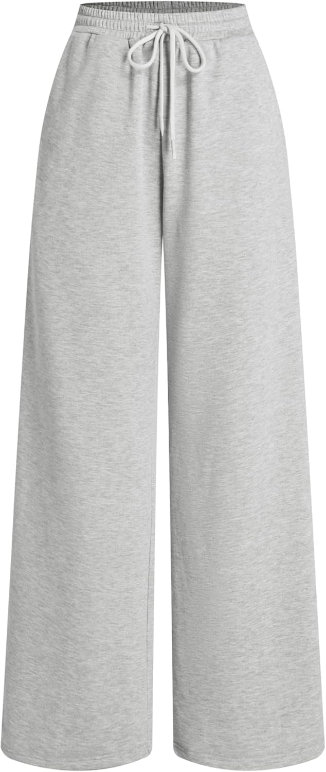 CIDER Women’s Wide Leg Sweatpants - High Waisted Straight Leg Casual Lounge Swea...