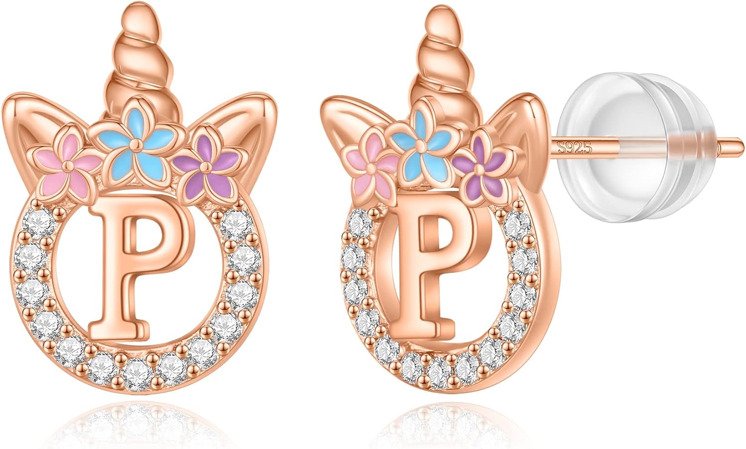 Unicorn Gifts for Girls - Unicorn Earrings, 14k Gold/White Gold/Rose Gold Plated...