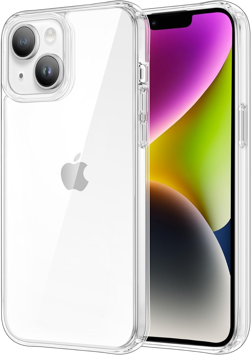 iCatchy for iPhone 14 Case 6.1-Inch, Shockproof Bumper Phone Cover, Anti-Yellowi...