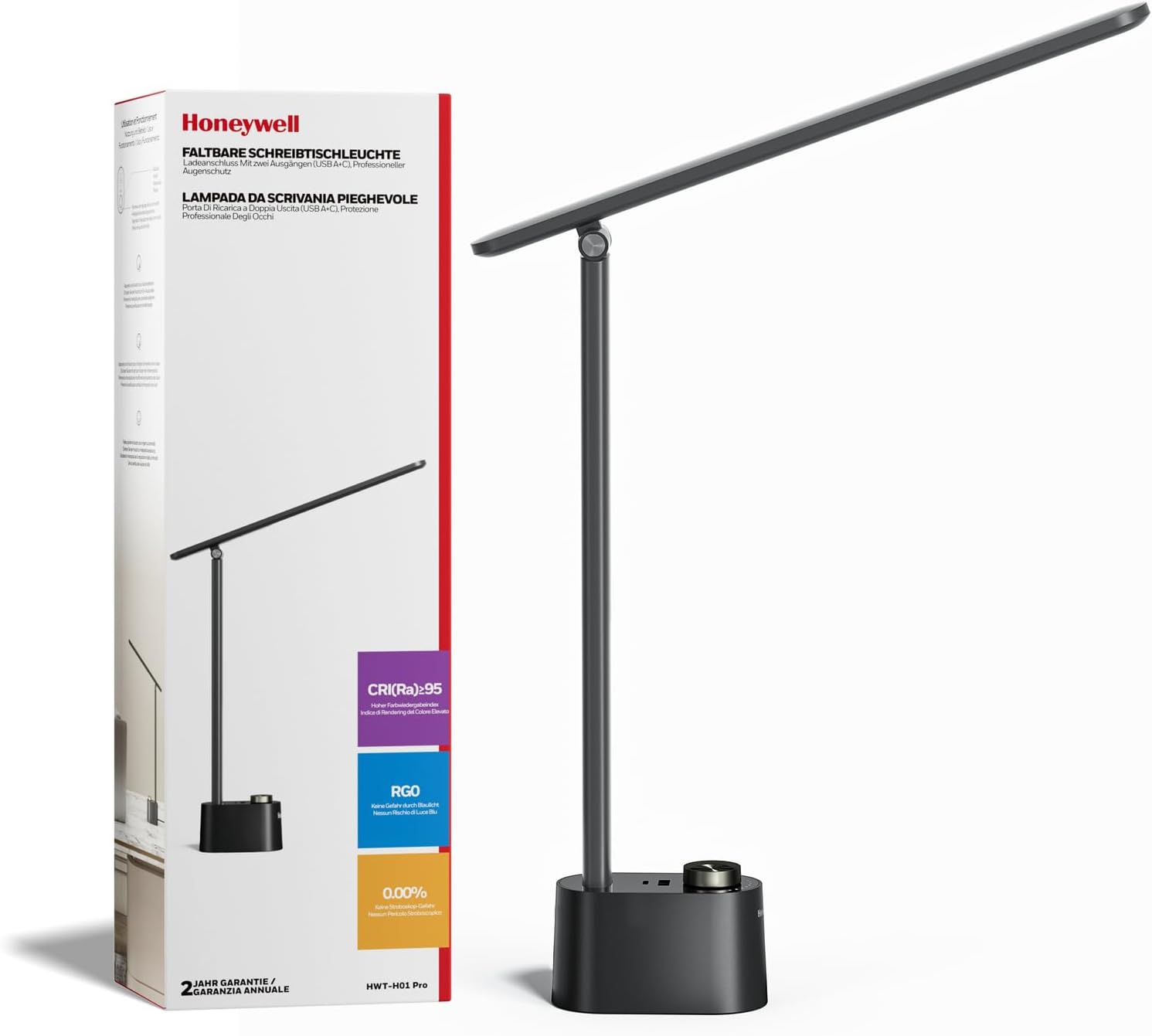 HONEYWELL Upgraded LED Desk Lamp - H01 Pro Sunturalux™ Foldable Desk Light with...