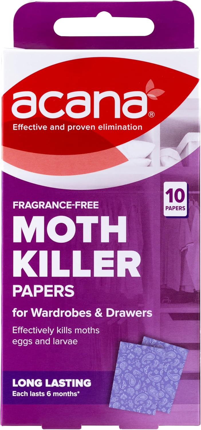 Acana Hanging Moth Killer Papers - Pack of 10 - Fragrance - Free, High Performan...