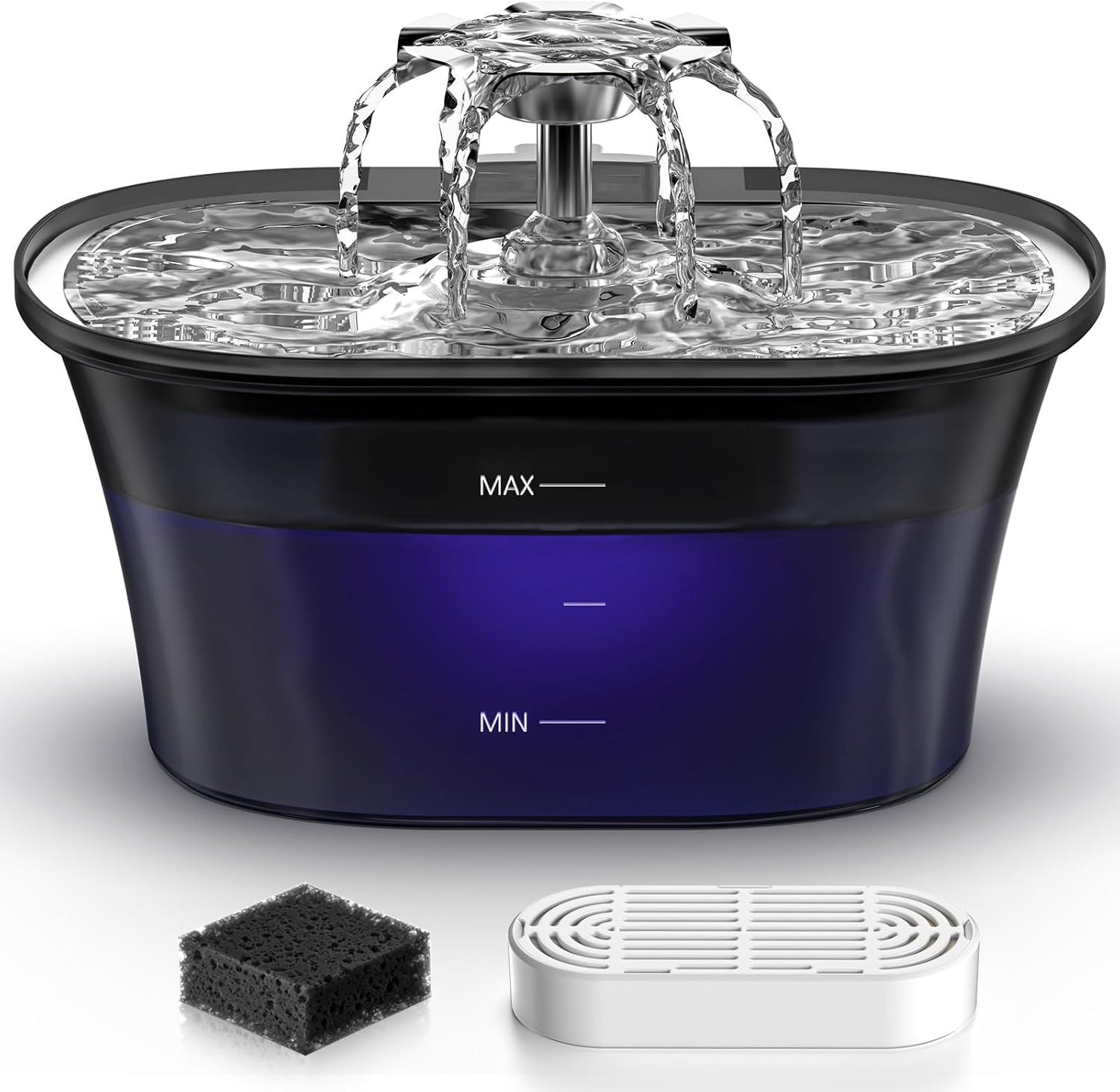 Cat Water Fountain, Special Recant Cat Fountain with 2.5L Capacity, Innovative A...