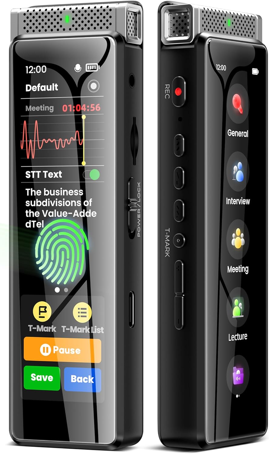 Exceptional Innioasis R1 Digital Voice Recorder, Advanced Voice Recorder with Fu...