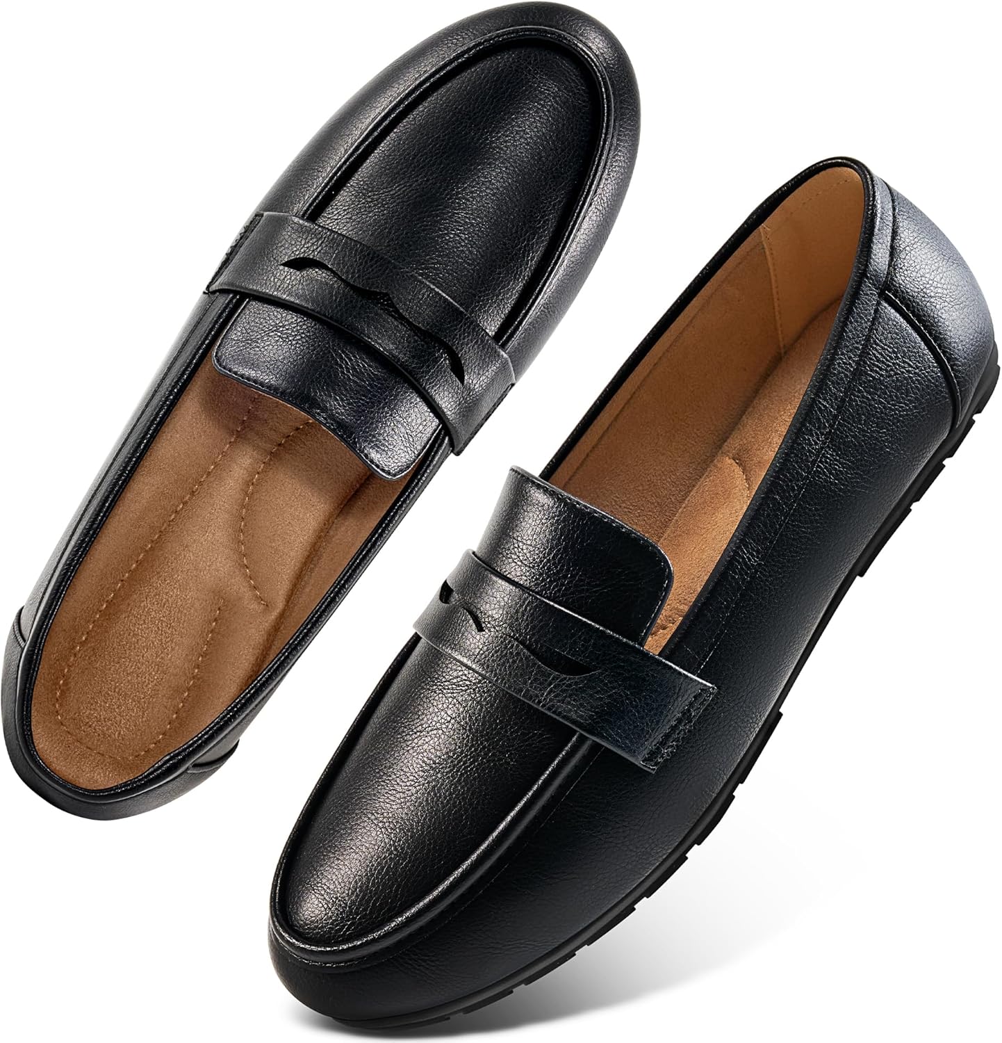 Ecetana Women Loafers Comfortable Shoes Casual Slip on Penny Moccasins Flats for...