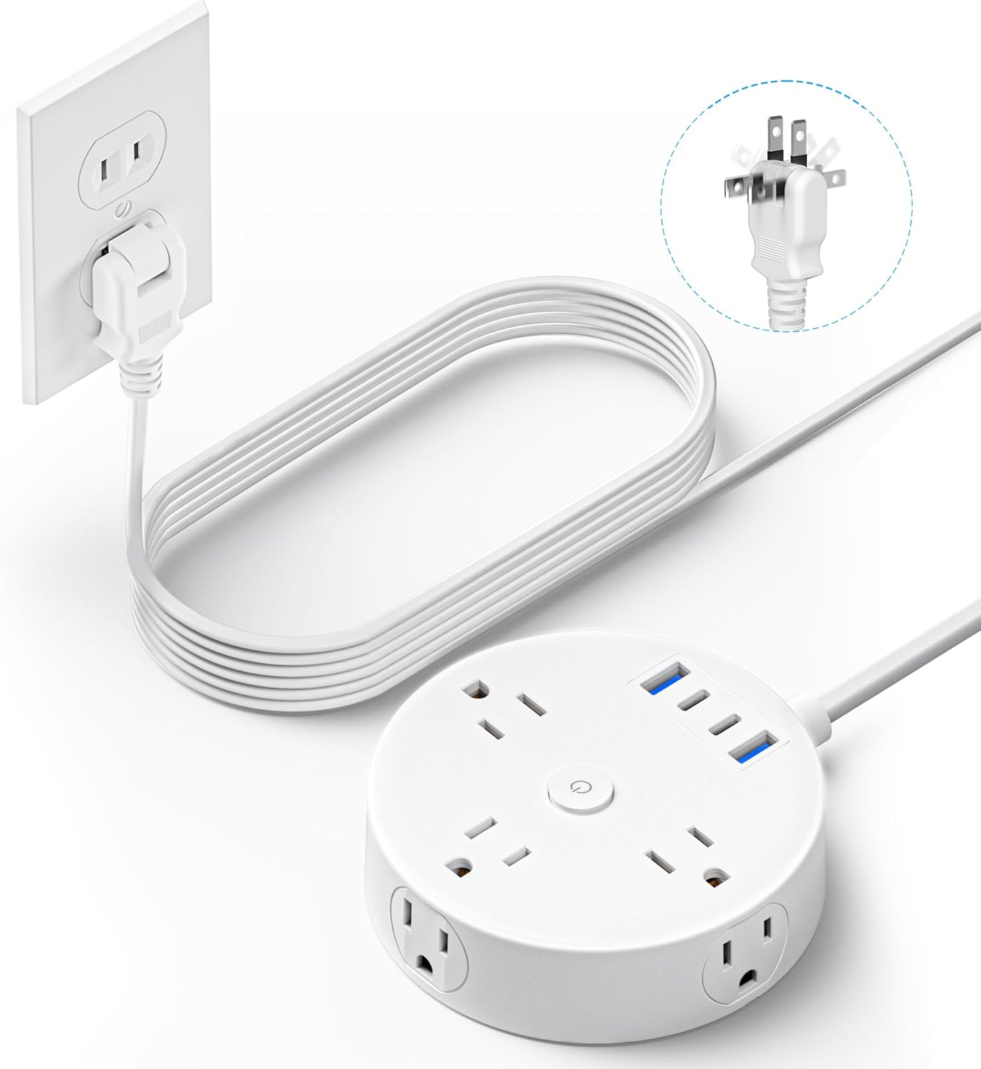High-Quality Yozisital 2 Prong Power Strip, Special Adapter for 2 Prong to 3 Pro...