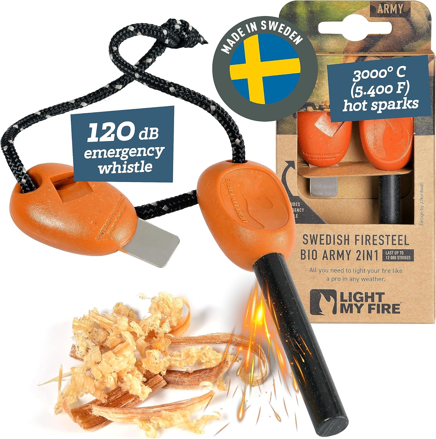 Light My Fire Swedish Flint Fire Starter Ferro Rod Survival Tools ARMY | Fire St...