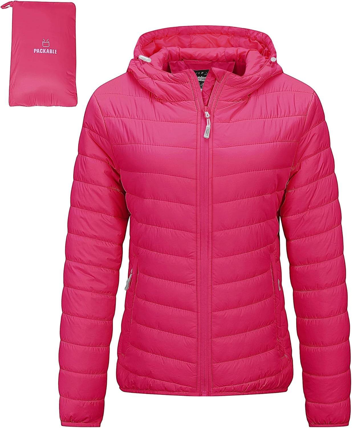 Stylish Outdoor Ventures Women's Puffer Jacket, Lightweight Full-Zip Winter Coat...