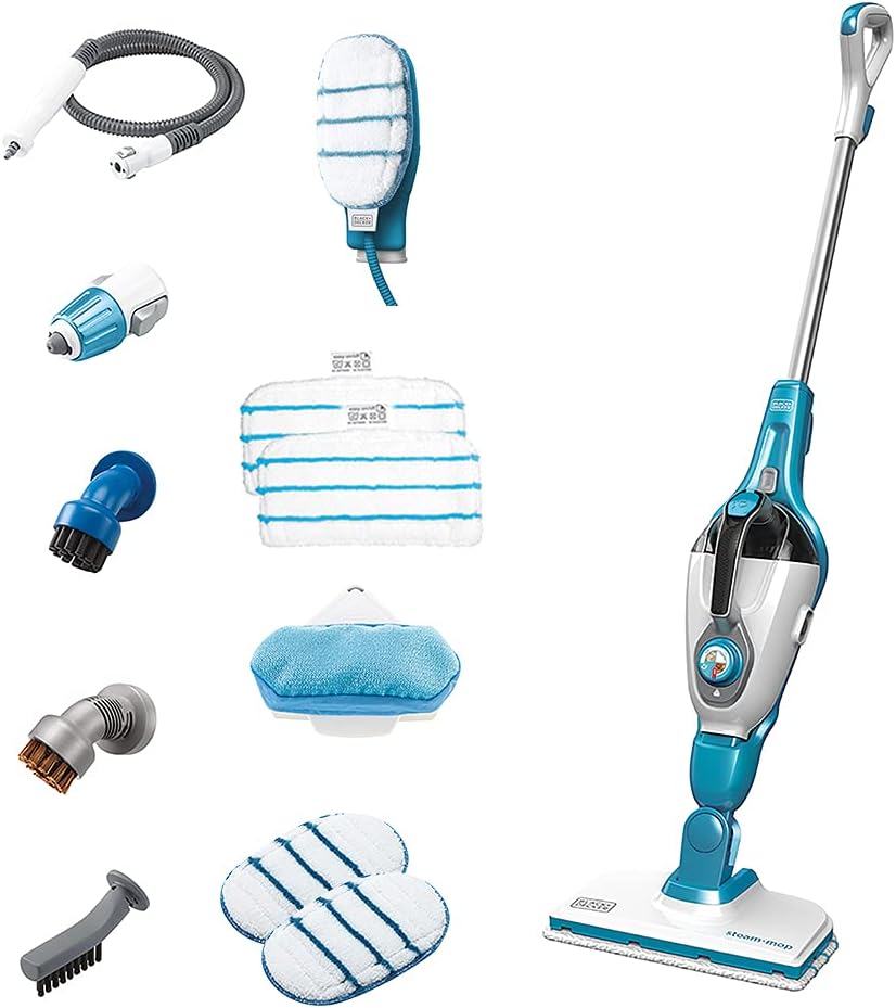 BLACK+DECKER 7-in-1 Steam Mop and Steam Glove Handheld Steamer, Complete Steam C...
