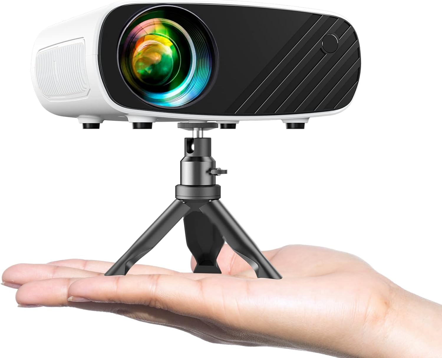 Mini Projector for iPhone, ELEPHAS 2024 Upgraded 1080P HD Projector, 8000L Porta...