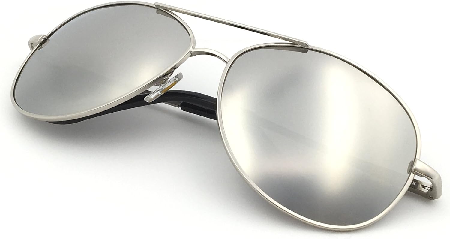 J+S Premium Military Style Classic Aviator Sunglasses, Polarized, 100% UV protec...
