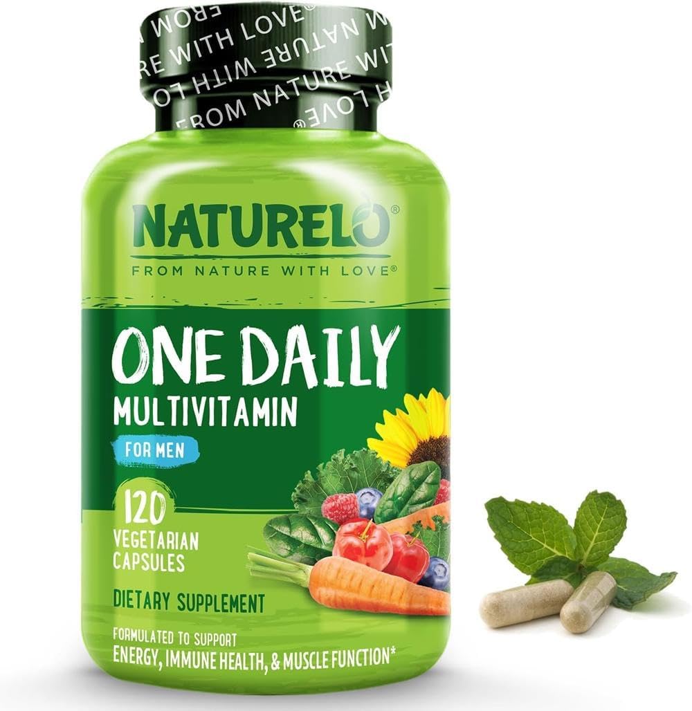 NATURELO One Daily Multivitamin for Men - with Natural Food-Based Vitamins, Mine...