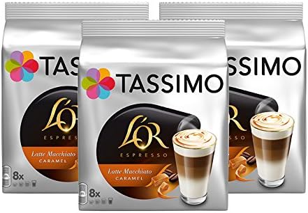 Tassimo T Discs L'OR Espresso Latte Macchiato Caramel (3 Packs, 48 T Discs, 24 S...