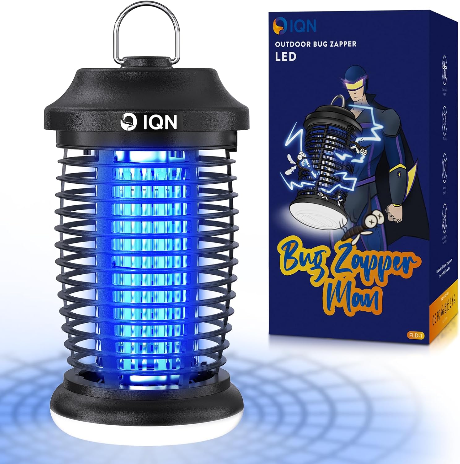 Bug Zapper Outdoor,15w Electric Mosquito Zapper with LED Light for Indoor,4200V...