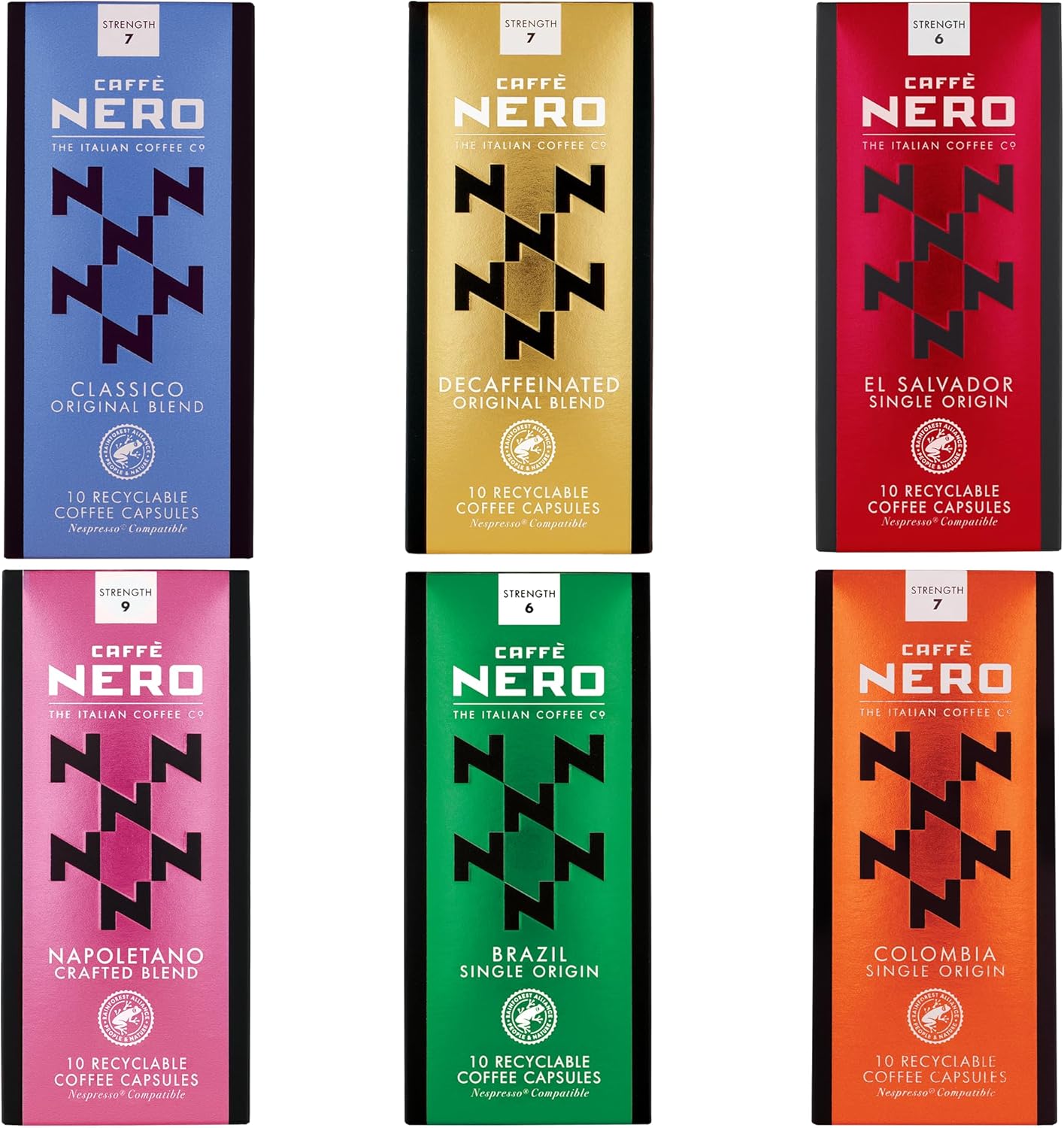 Caffè Nero - Discovery Box - Nespresso Compatible Capsules - Gift Set (Pack of 6...