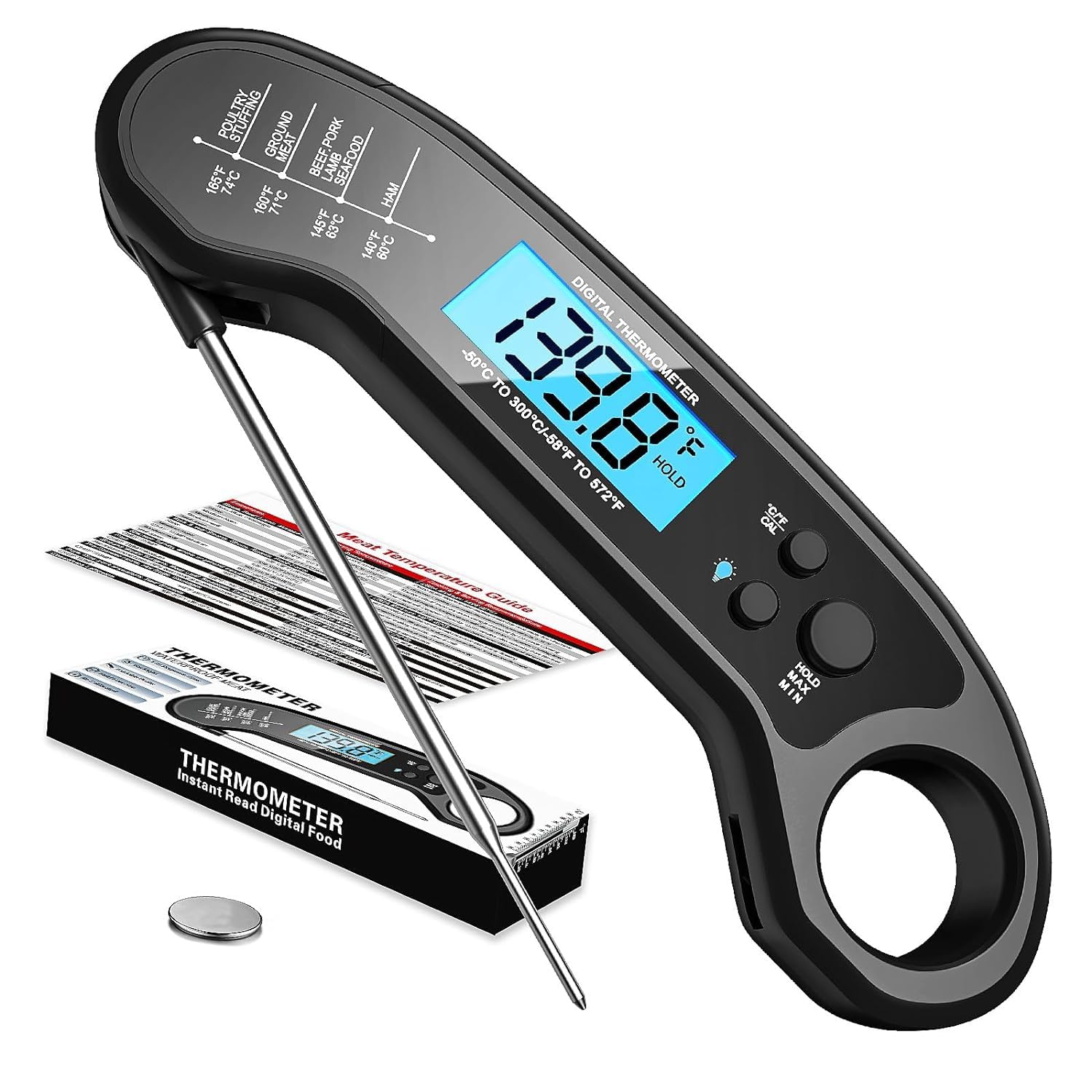 Meat Thermometer Digital, Instant Read Meat ThermometerI for Grill and Cooking,...