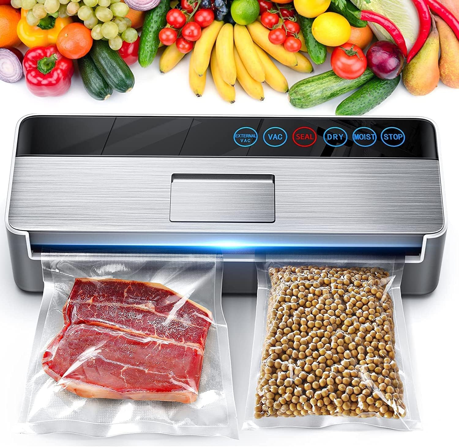 Vacuum Sealer Machine, Full Automatic Food Sealer (95Kpa), Vacuum Sealers Bags,...