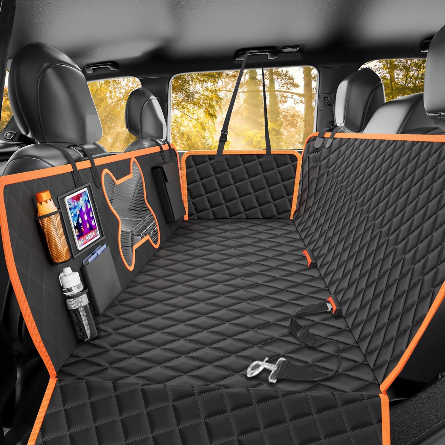 Dog Seat Cover for Car Back Seat, SUVs & Trucks - Zipper Design Seat Protector f...
