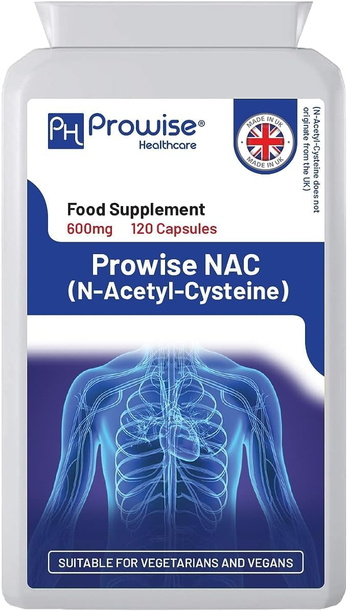 NAC N-Acetyl-Cysteine 600mg | 120 Capsules of Nac N-Acetyl-Cysteine | Vegan N-Ac...