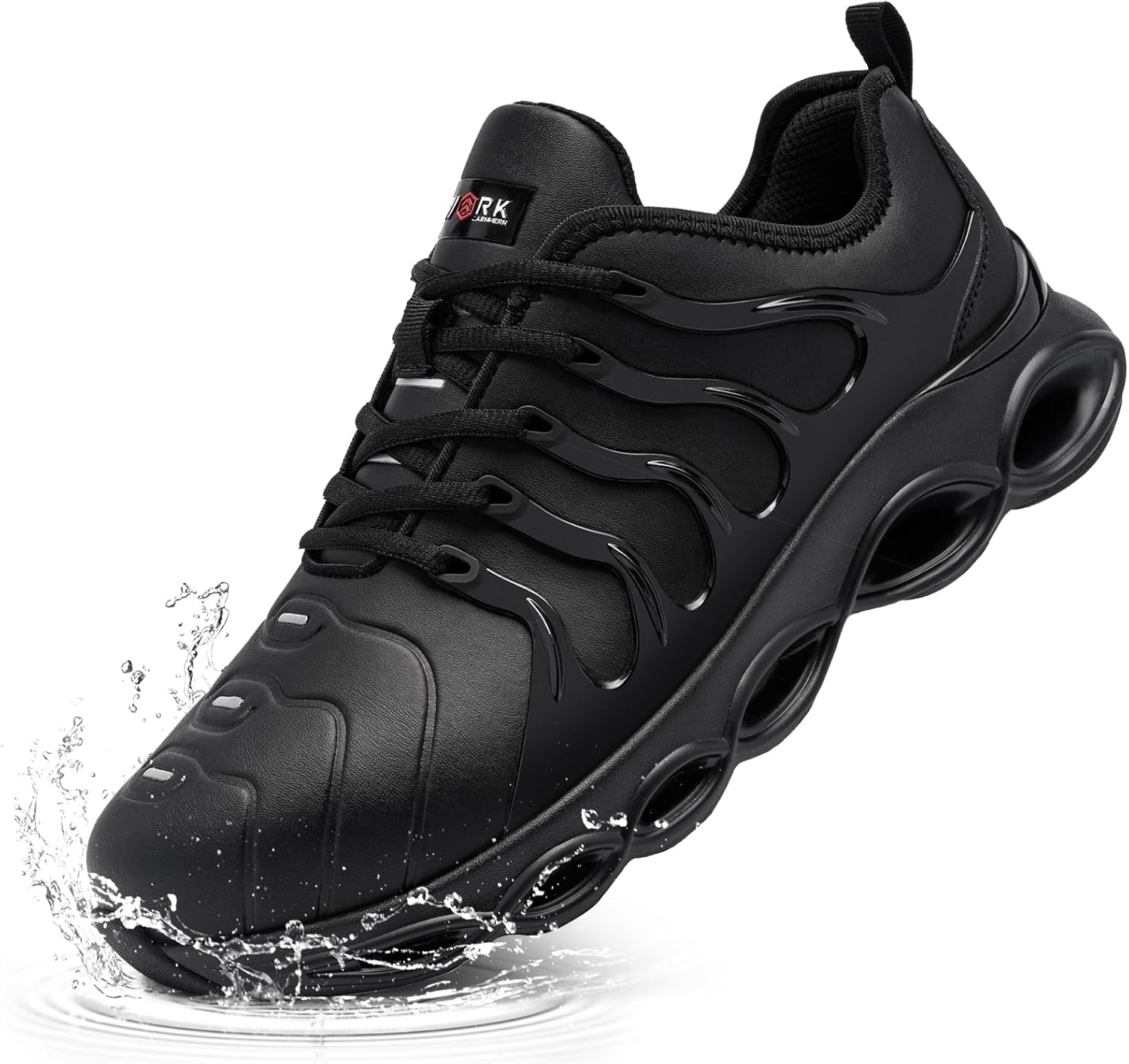 LARNMERN Steel Toe Cap Trainers Mens Safety Trainers Waterproof Cushioning Safet...